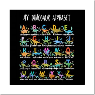 Dinosaurs Alphabet A-Z ABC Dino Identification Posters and Art